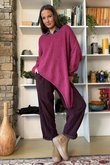  Big Softie Super Slant Knit Jumper Raspberry